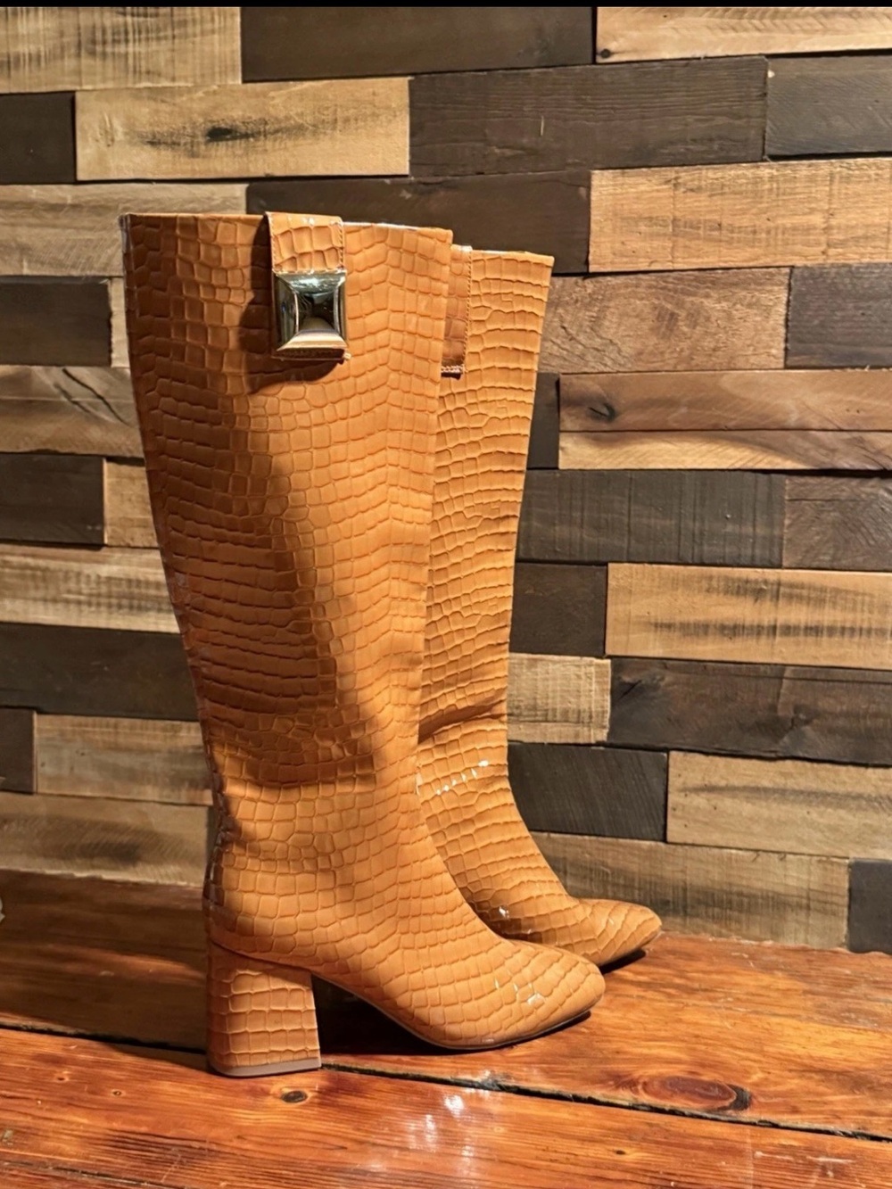 Katy Perry The Gemini Boot Knee High in Cognac Color Size 8 New No Box